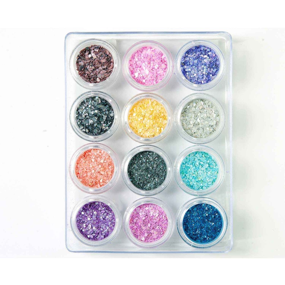 Decoración uñas Crushed Shell Set Nº1