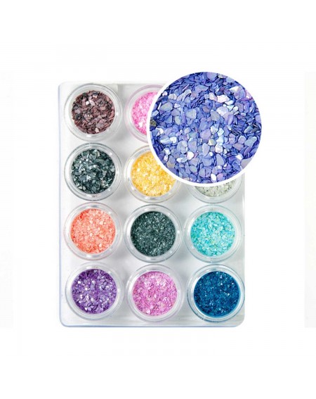 Decoración uñas Crushed Shell Set Nº1