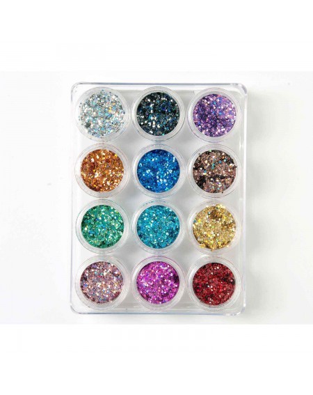 Decoración uñas Glitter Hexagon Set Nº1 2