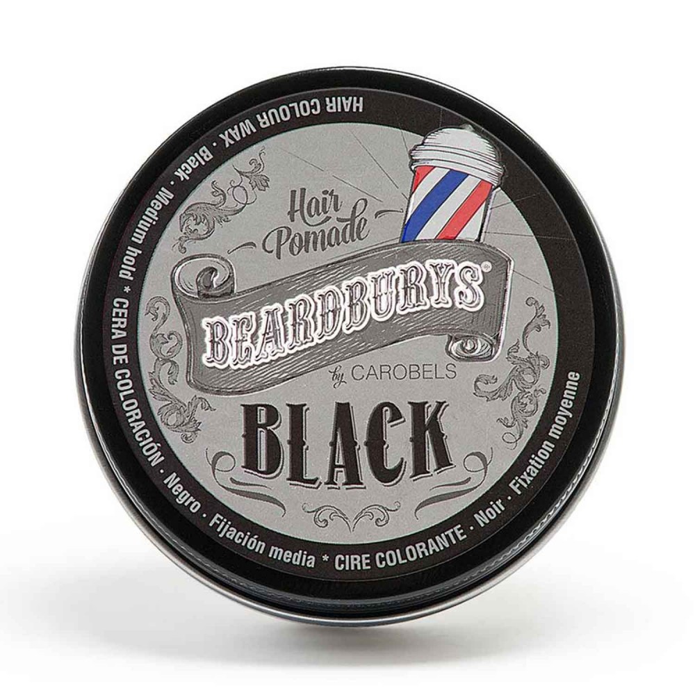 Cera para el pelo con color Beardburys Negro