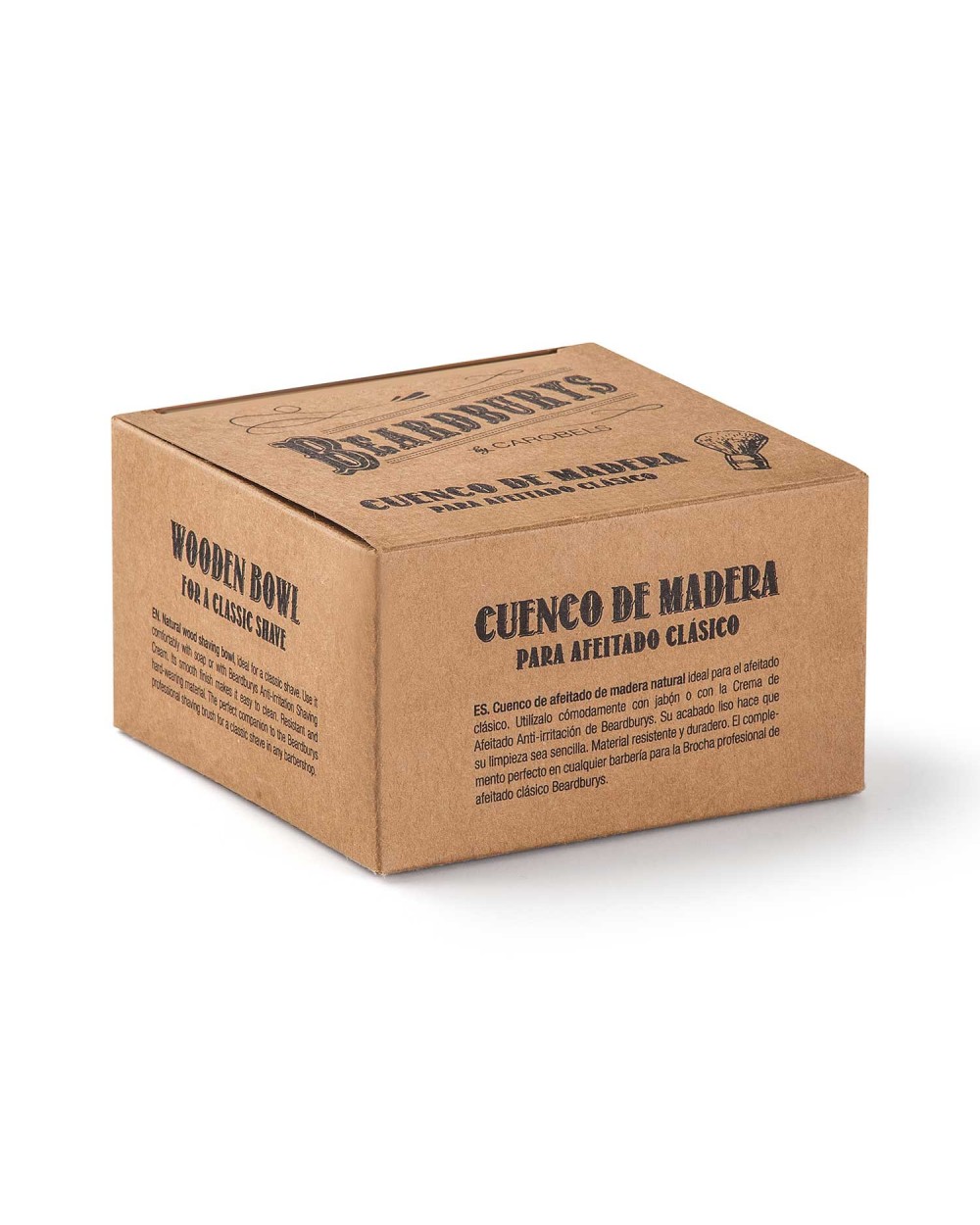 Cuenco de Madera Natural para Afeitado Clásico Beardburys