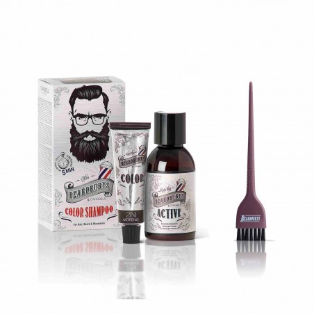 Pack Tinte barba y Cabello en champú 2N Moreno + Paletina