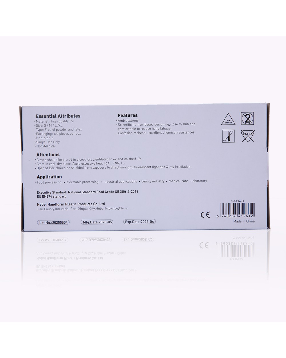 Guantes Profesionales de Vinilo 100 ud