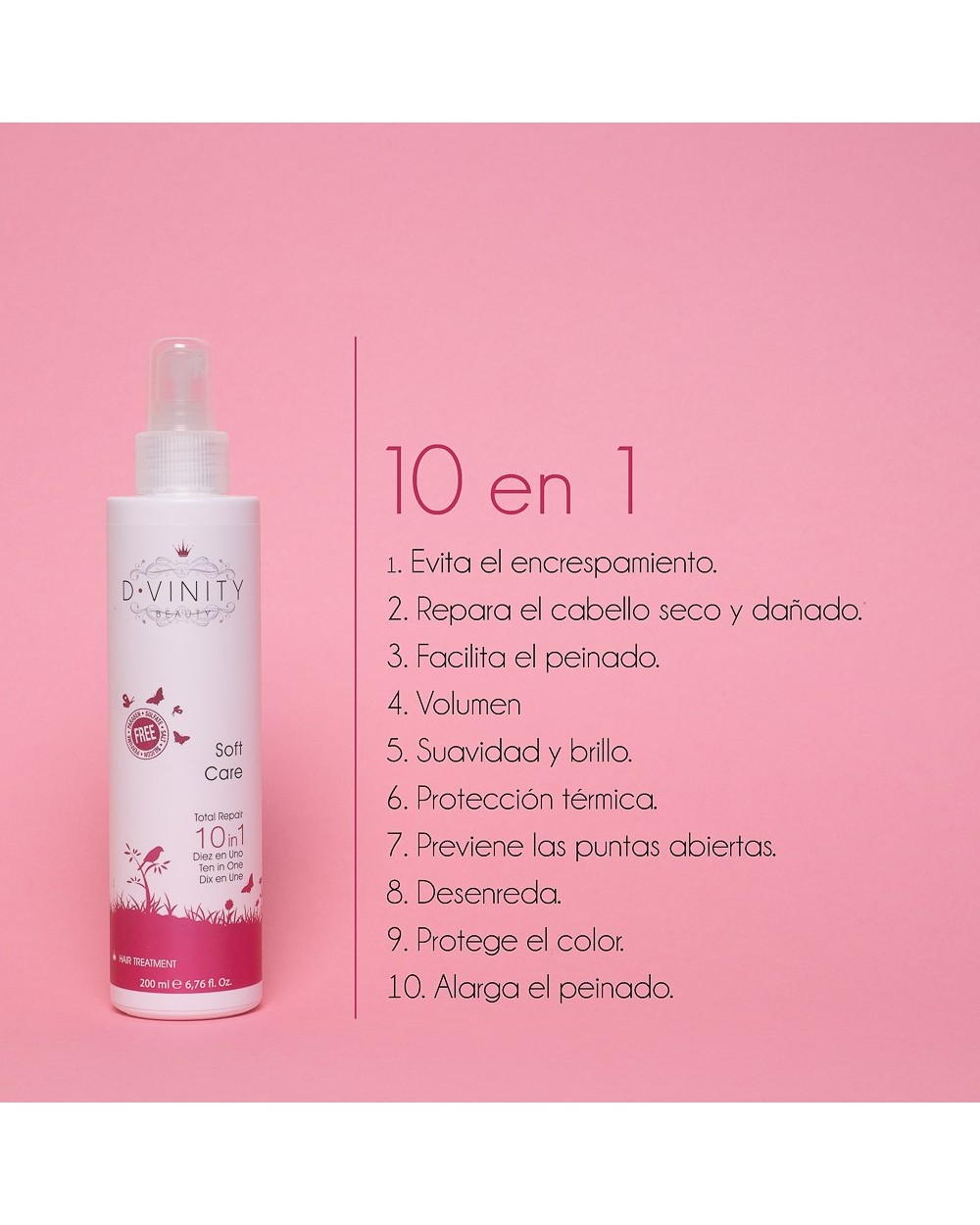 Bálsamo Total Repair sin Sulfatos ni Parabenos D·VINITY Soft Care