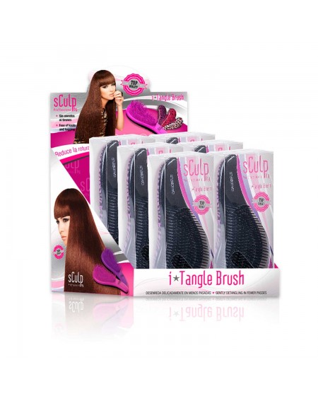 Expositor 6 Cepillos SculpBy i-tangle Cebra Violeta 6ud