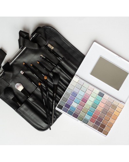 Pinceles de Maquillaje + Manta + Paleta de sombras 2