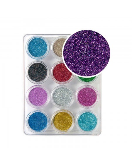 Decoración uñas Glitter Powder Set Nº1 2