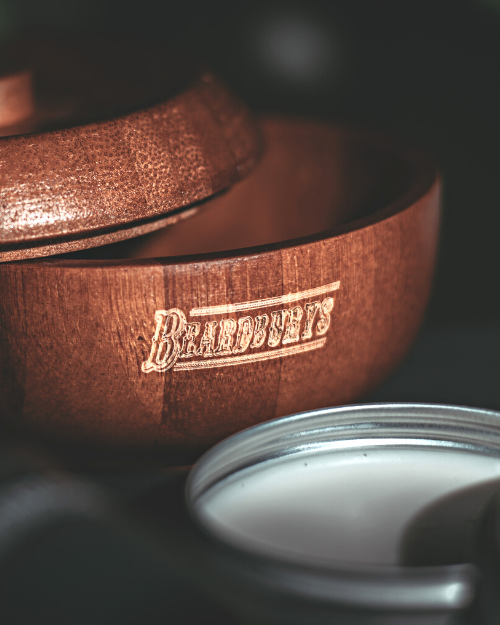 Cuenco de Madera Natural para Afeitado Clásico Beardburys