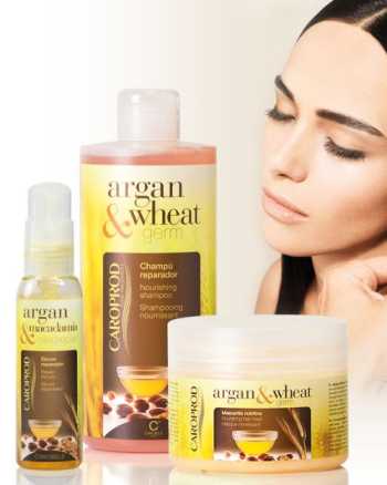 Rutina Reparadora de Argán y Trigo para el Cabello Caroprod