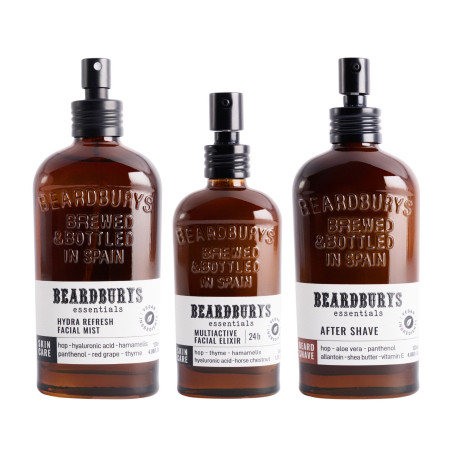 Beardburys Essentials - Kit Rutina Facial para Hombres - 3 Pasos