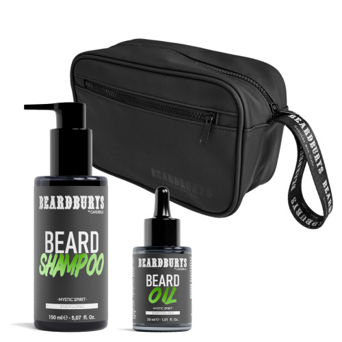 Kit Champú y Aceite de Barba Mystic Spirit + Neceser Black Edition