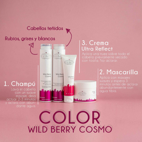 Rutina Cuidado del Cabello Teñido D·VINITY Wild Berry Cosmo