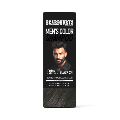 Champú de Color - Tinte para Barba y Bigote 2N Negro