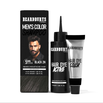 Champú de Color - Tinte para Barba y Bigote 2N Negro
