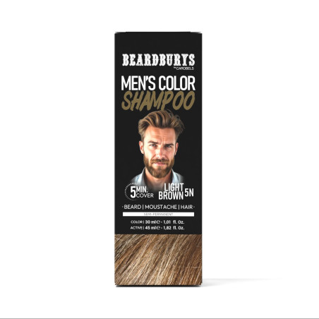 Champú de Color - Tinte para Barba y Bigote 5N Castaño Claro