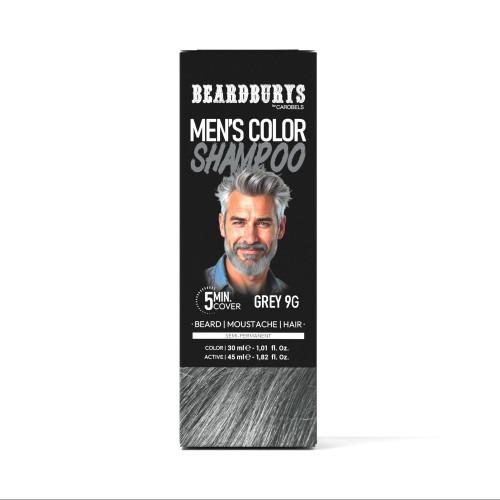 Champú de Color - Tinte para Barba y Bigote 9G Gris