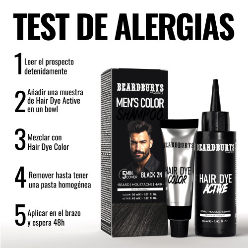 Comprar Champú de Color - Tinte para Barba y Bigote 2N Negro