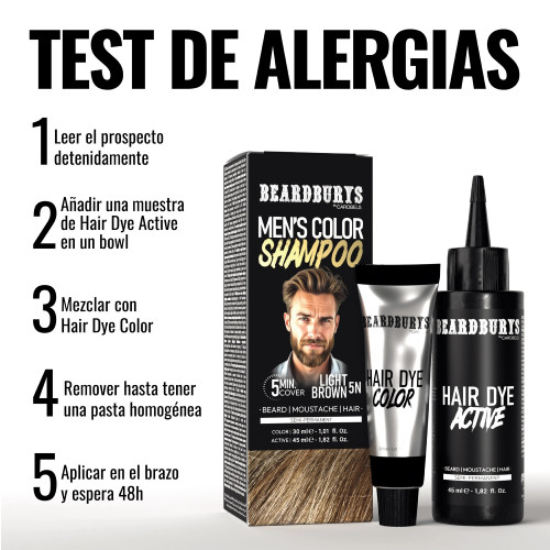 Comprar Champú de Color - Tinte para Barba y Bigote 5N Castaño Claro