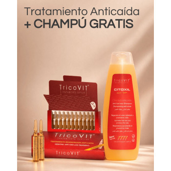Tratamiento Anticaída Tricovit Ampollas + Champú | Fortalece y Estimula el Crecimiento