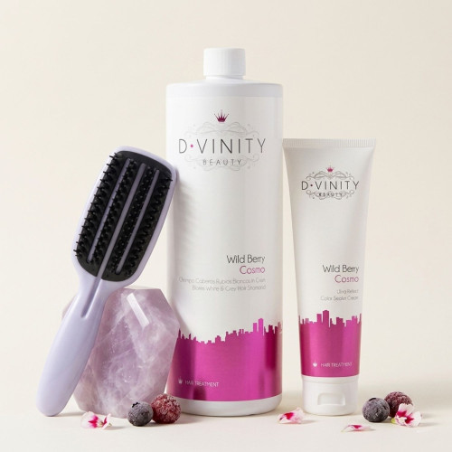 Pack Cabello Teñido D·VINITY Wild Berry Cosmo + Cepillo Profesional Desenredante