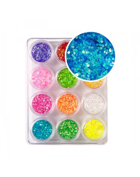 Decoración uñas Glitter Rainbow 1mm S