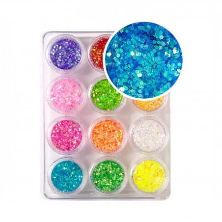 Decoración uñas Glitter Rainbow 1mm S