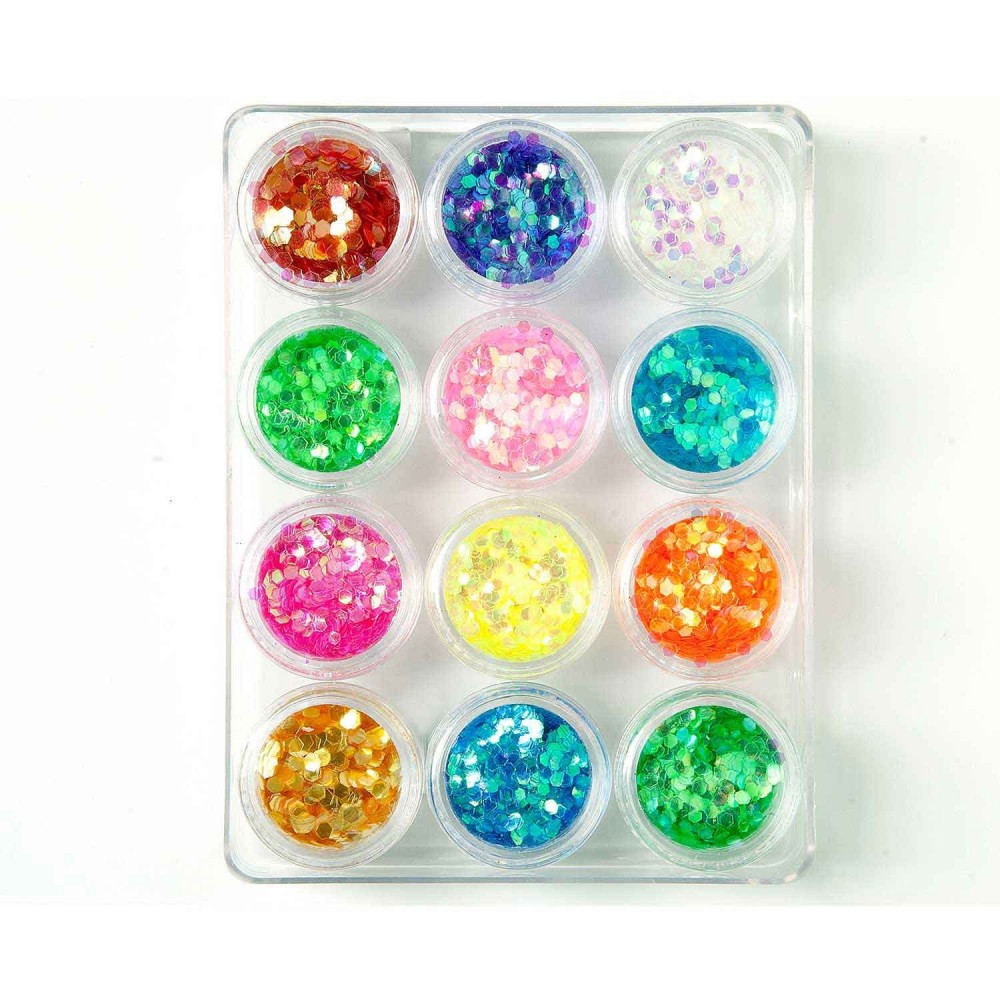 Decoración uñas Glitter Rainbow 3mm S