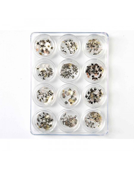 Decoración uñas Gold Shape Brands Set 2