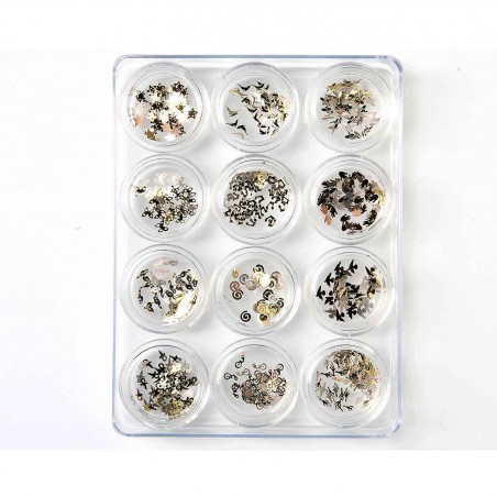 Decoración uñas Gold Shape Brands Set