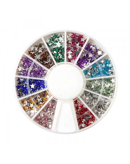 Decoración uñas Rhinestone Star 12colores