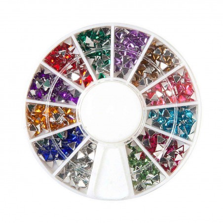 Decoración uñas Rhinestone Trigon 12colores