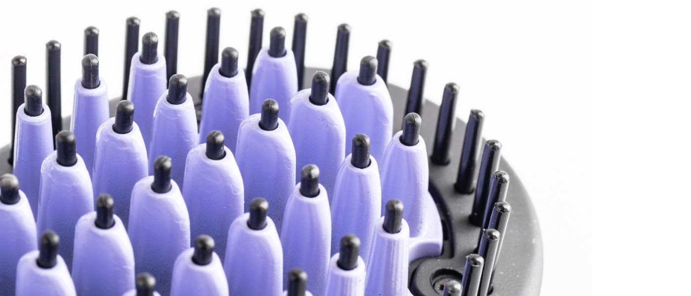 cepillo alisador electrico detalle puas